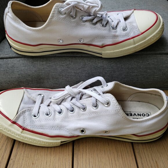 EUC CTAS Converse vintage old school canvas low top white 162065C (10M - 12W) - Picture 4 of 9